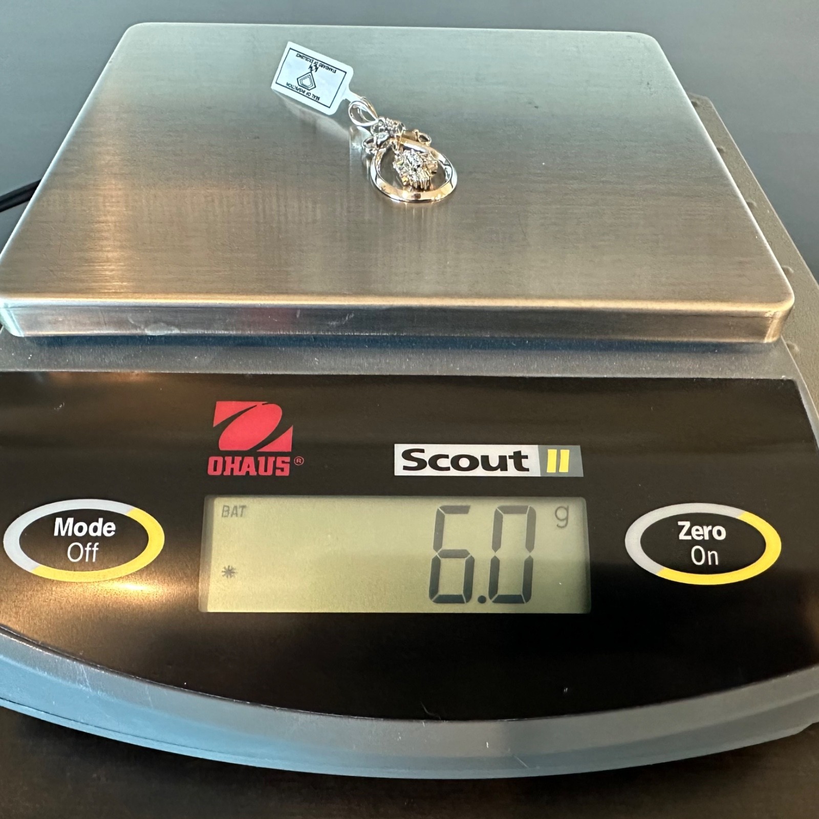 1.00 est tcw Natural Diamond & Platinum Pendant IGI Report # 20J2282026