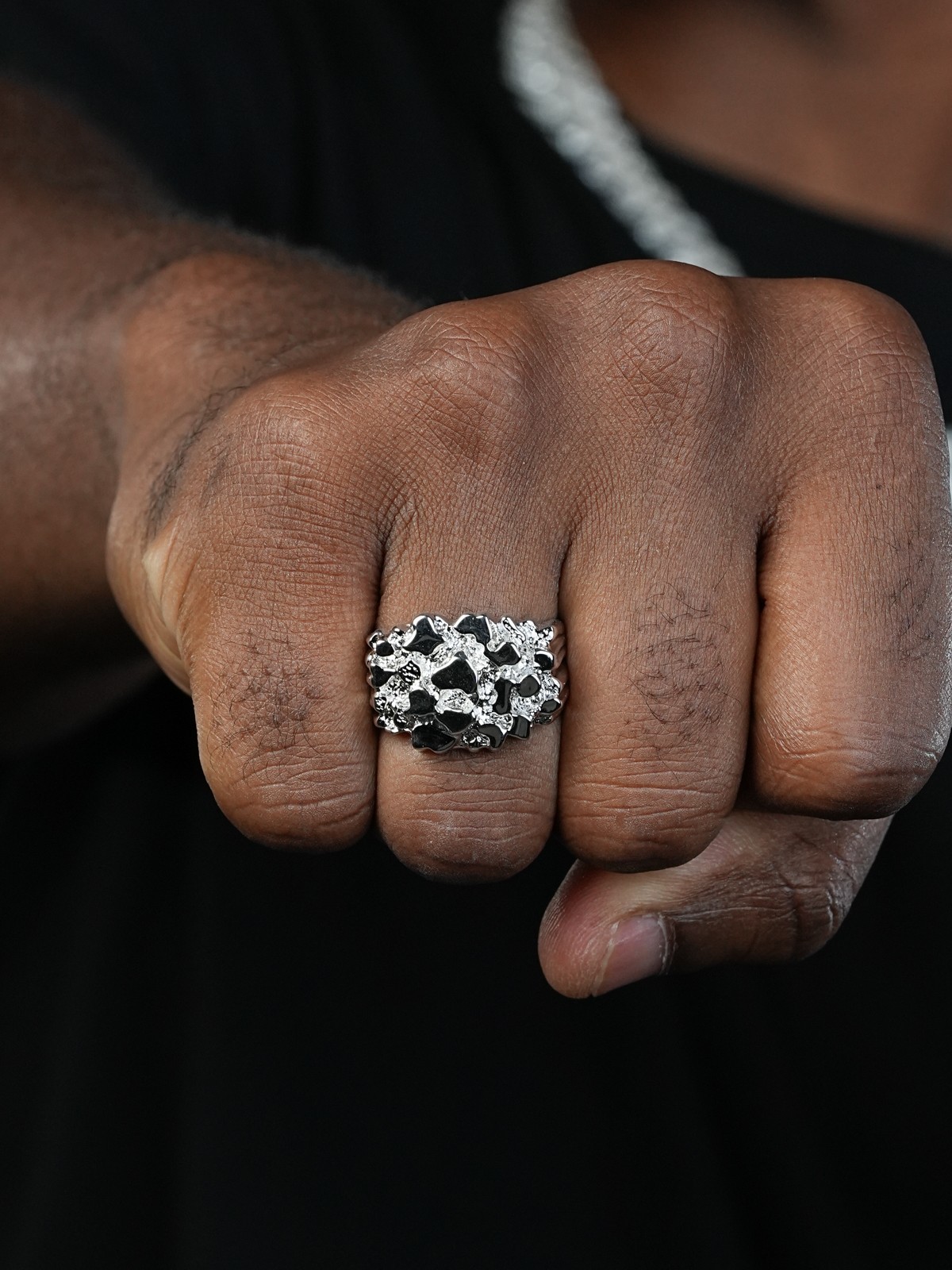 Men’s REAL Solid 925 Sterling Silver Heavy Nugget Ring Plain Heavy Pinky Hip Hop
