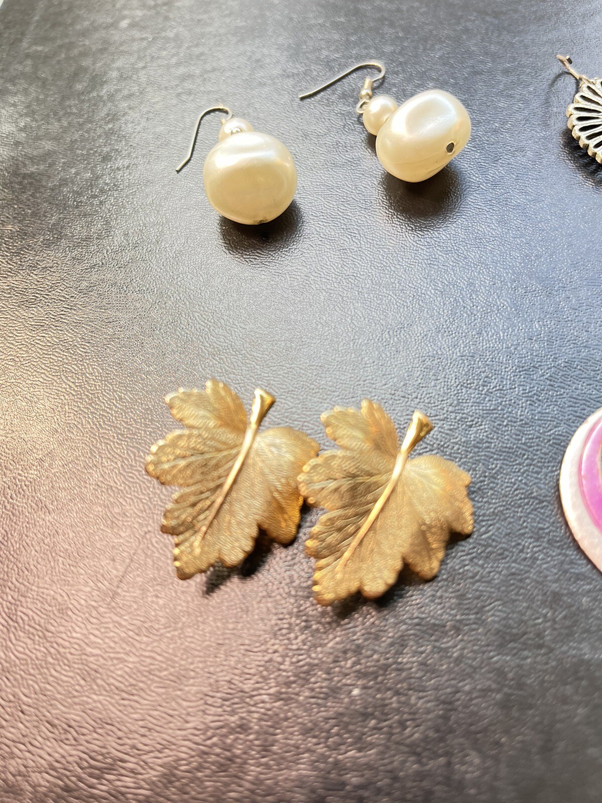 F782D~ Lot of 6 Pair of Vintage Earrings Pieced Clip Giovanni Faux Pearl