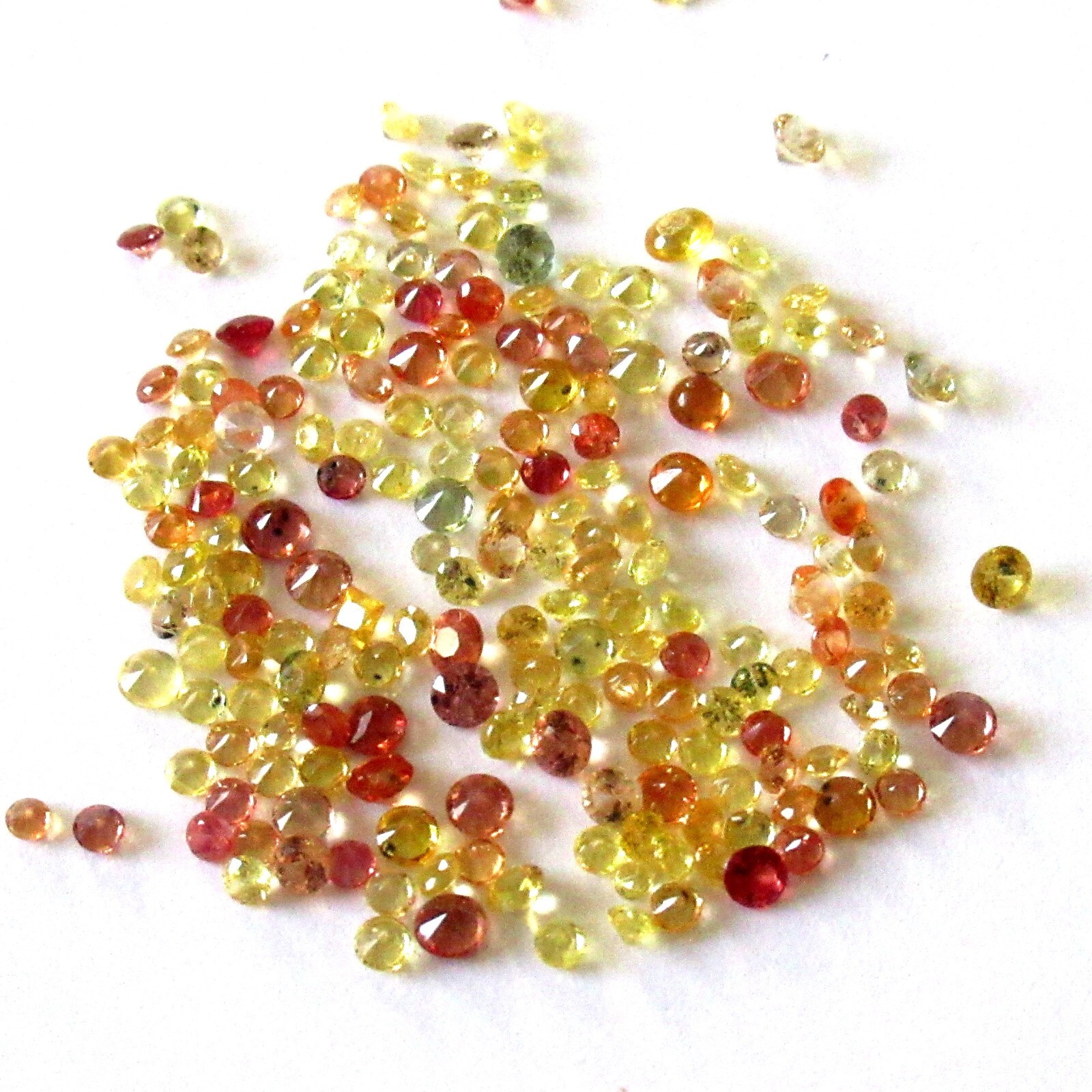 15pcs Natural Multicolour Sapphire Round Cut 1.8–2mm Unheated Loose Gemstones