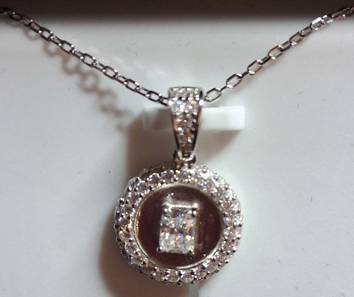 Elegant 2.0ctw Moissanite HALO PENDANT w/CHAIN 925 Sterling