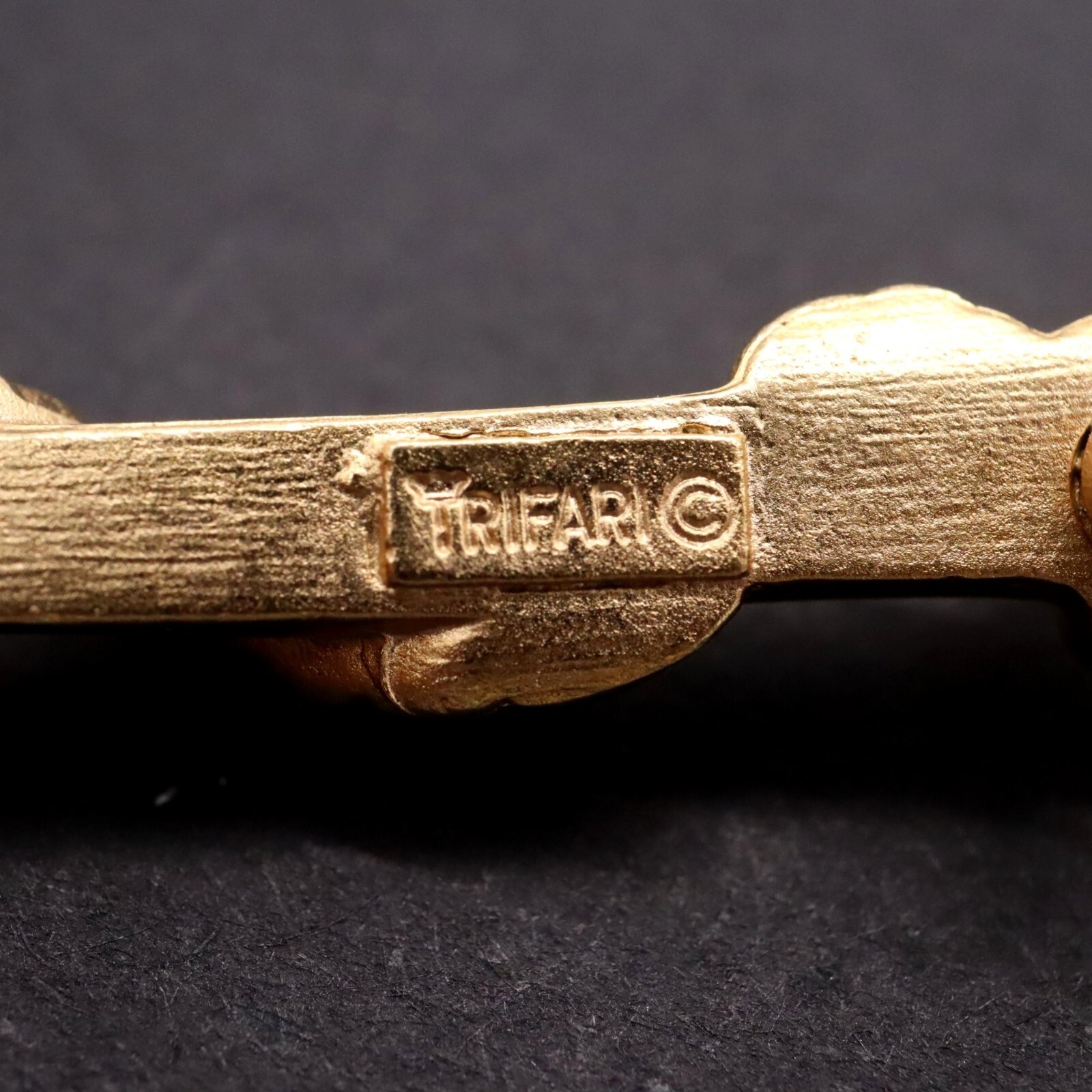 Vtg Crown Trifari Drum Major Majorette Pin Baton Scepter Marching Band AS IS