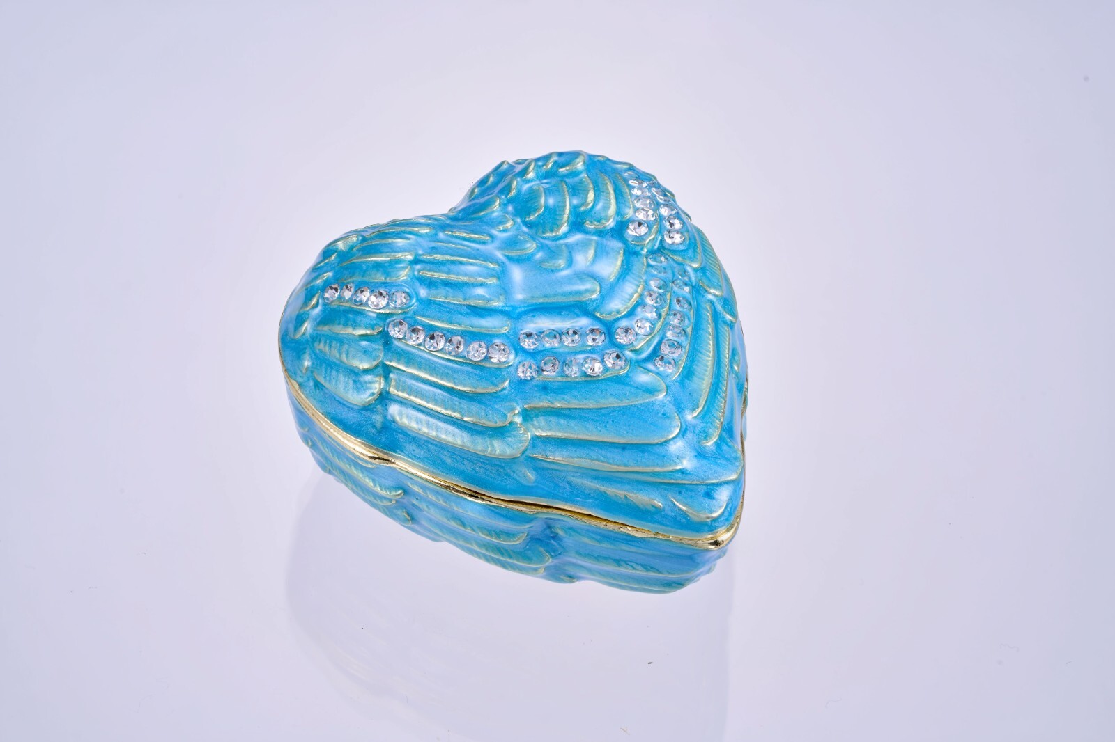 Mini Heart-Shaped Enamel Jewelry Box – Cute & Chic