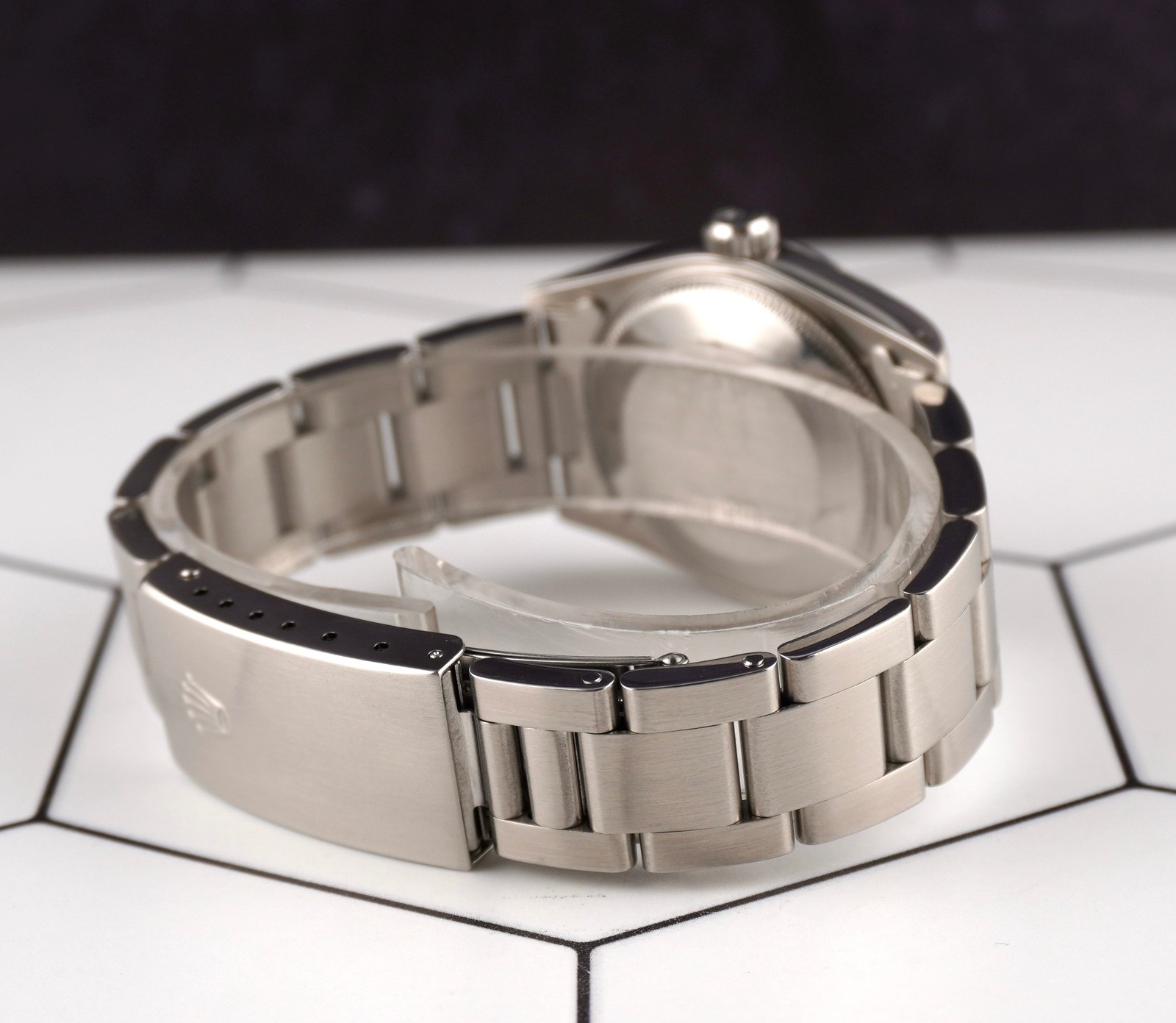 Rolex Oyster Perpetual 31mm Stainless Steel Pistachio Dial Watch Ref 67480