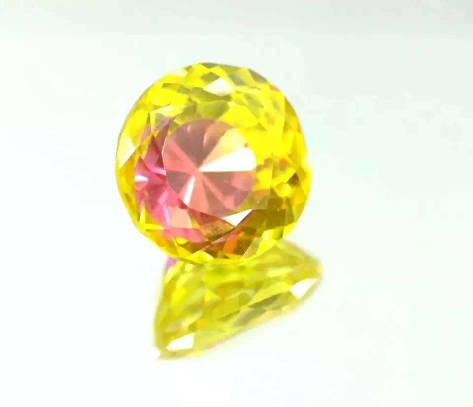 10 CT Natural Bi- Color Pitambari Sapphire Round Cut Loose Certified Gemstone