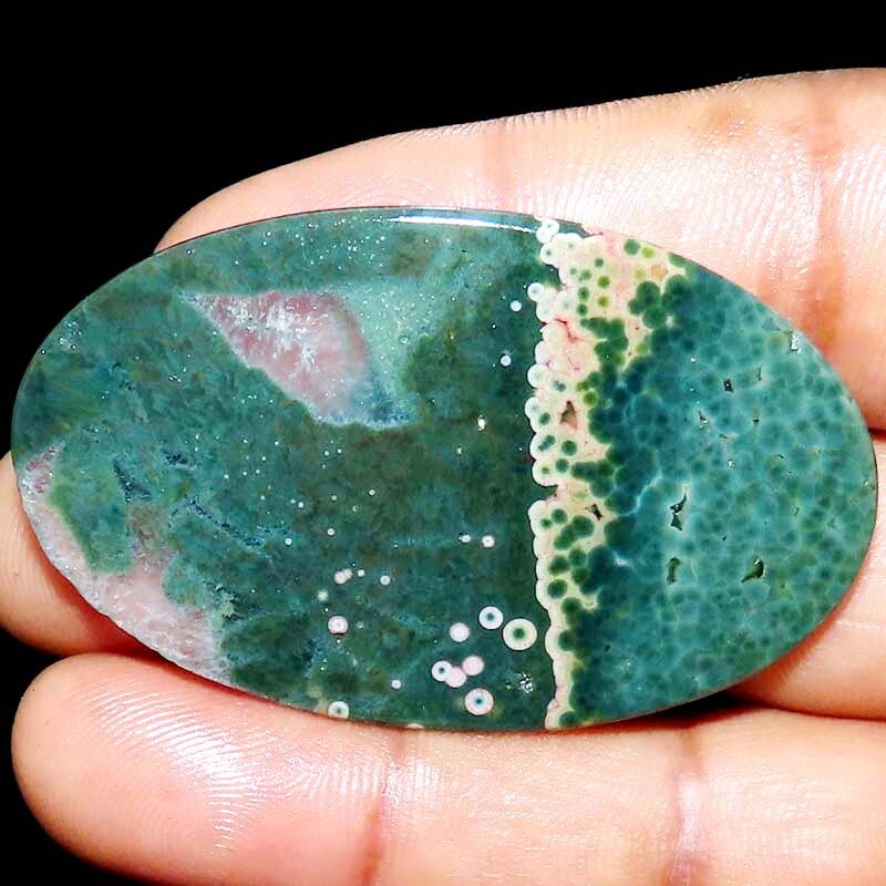 Unique Designer Natural Ocean Jasper Oval Cabochon 97.95CT 37X60X5mm stone BC-10