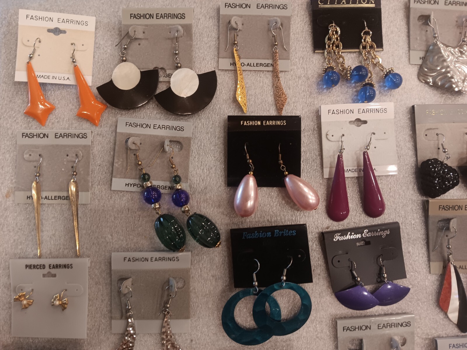Fashion Jewelry Pierced Earrings Set Of 40 Pairs New #14