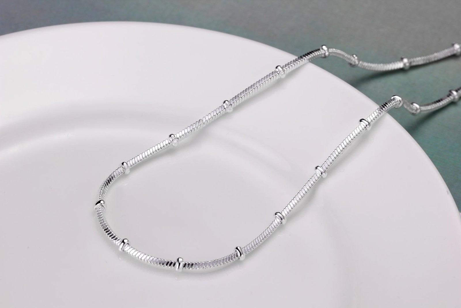 55cm 925 Sterling Silver Snake Chain Necklace for Charms Women Men Gift