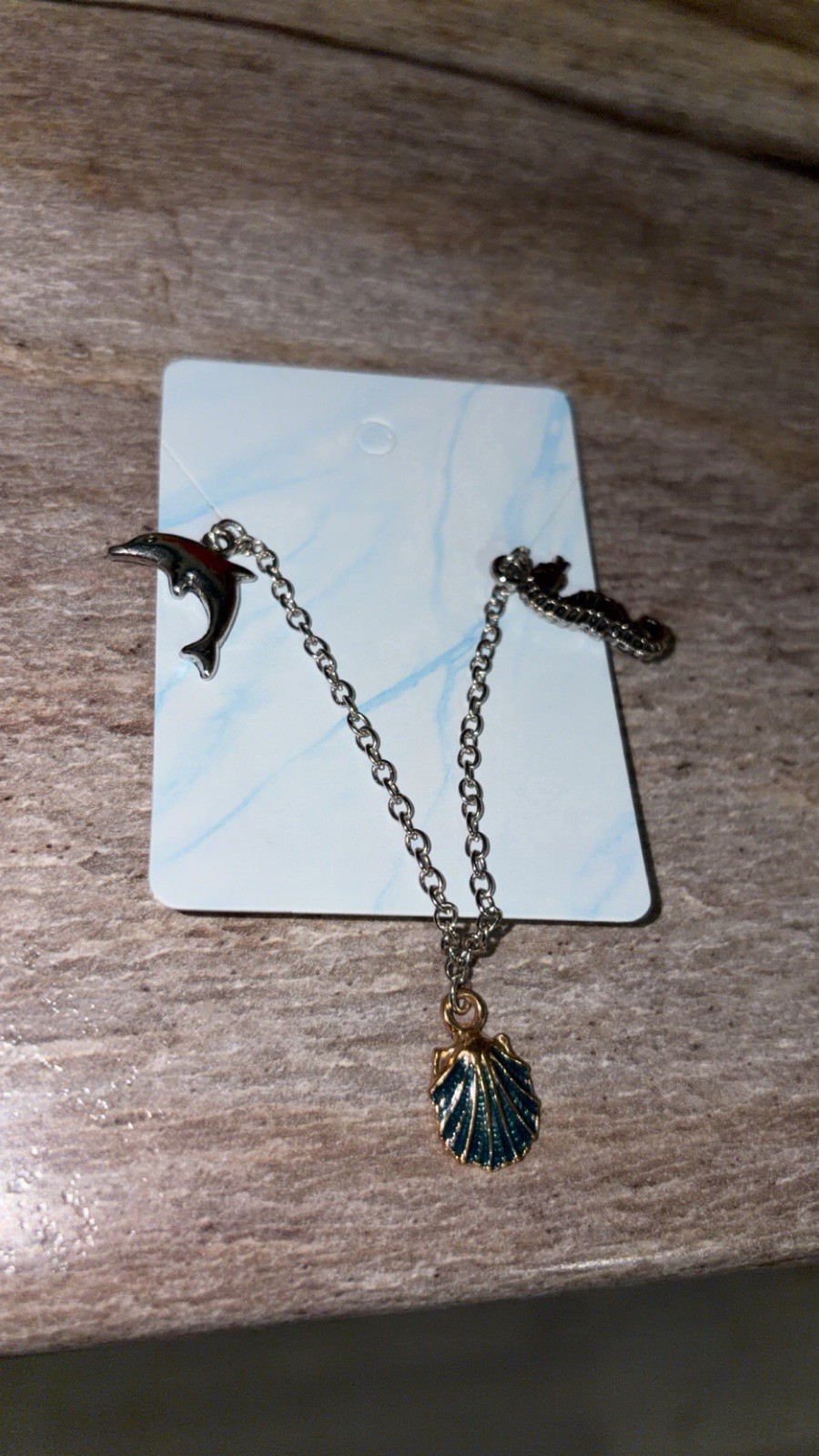 Sea Life Charm Jewelry Set Earrings Bracelet Necklace Silver Gold Green Blue