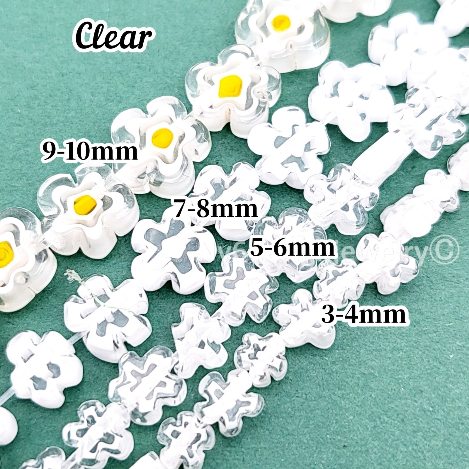 Flower Millefiori Murano Glass Lampwork Spacer Bead Crystal 15″ 4mm 6mm 8mm 10mm