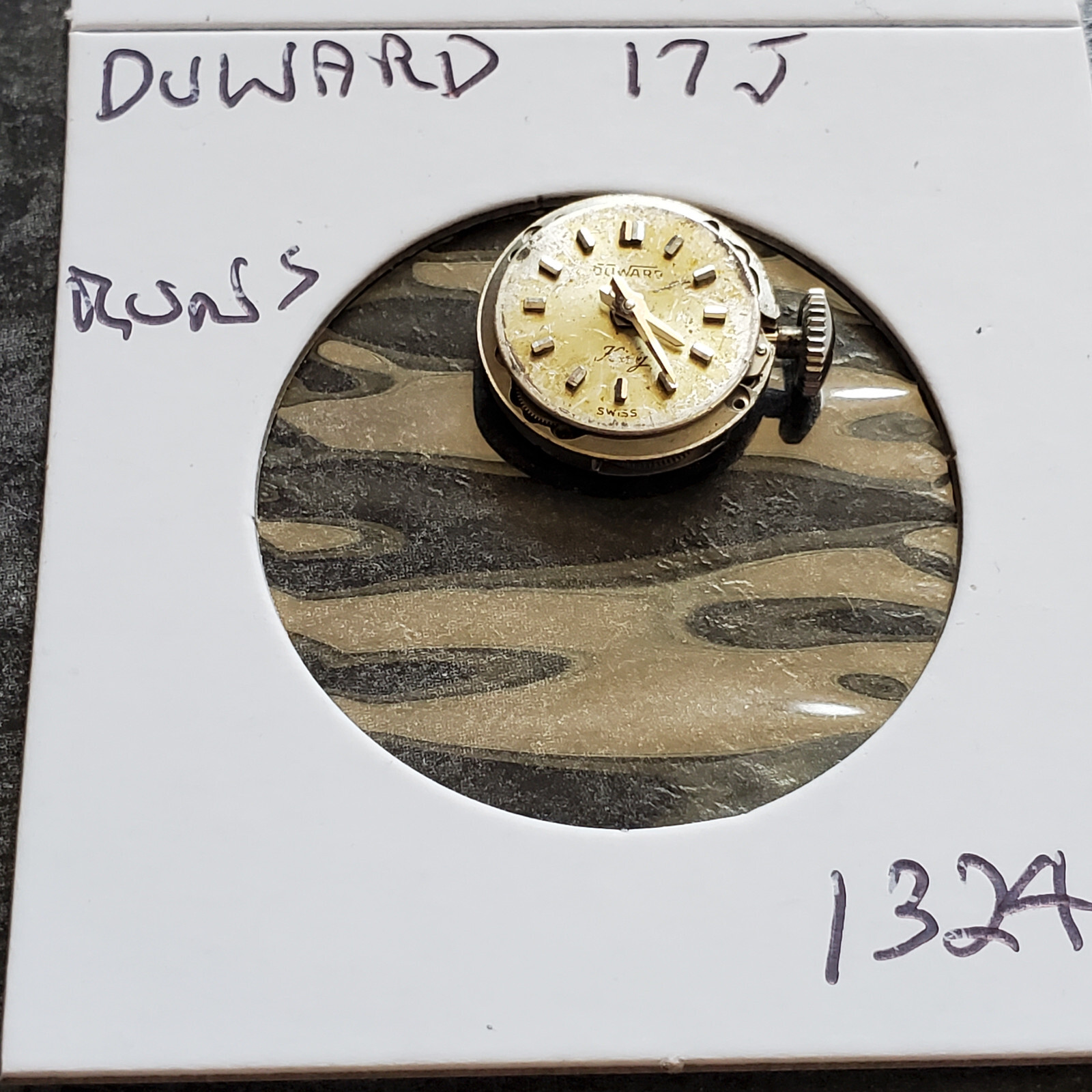 LADIES DUWARD 17J WRIST WATCH MOVEMENT #1324