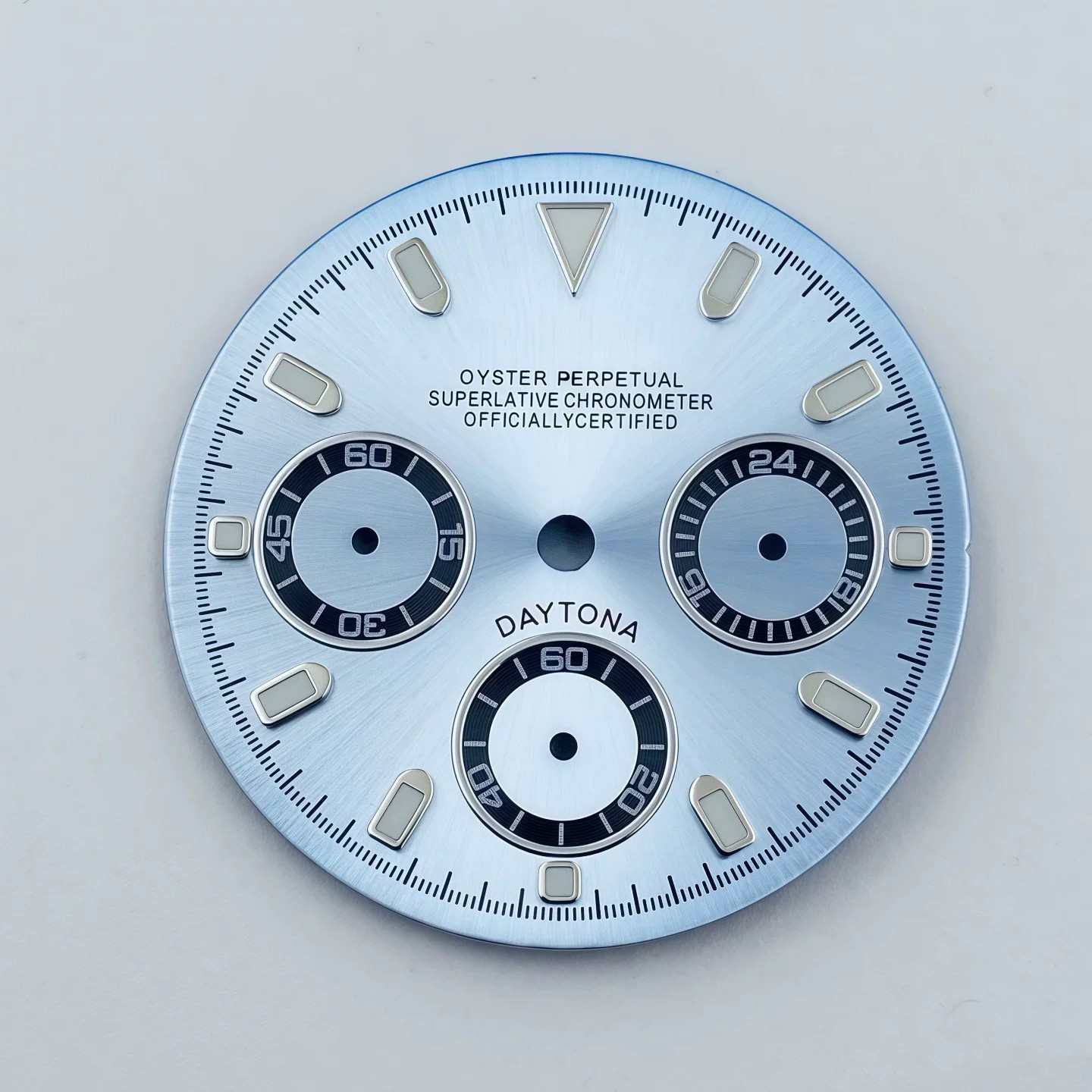 29.5mm Three-eyed panda Watch Dial Green Luminous for VK63 Movement S Logo
