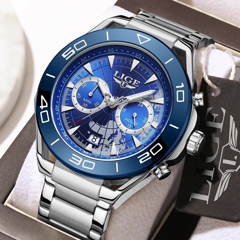 LIGE Top Brand Luxury Mens Watches Casual Business Watch Men Fashion Waterproof