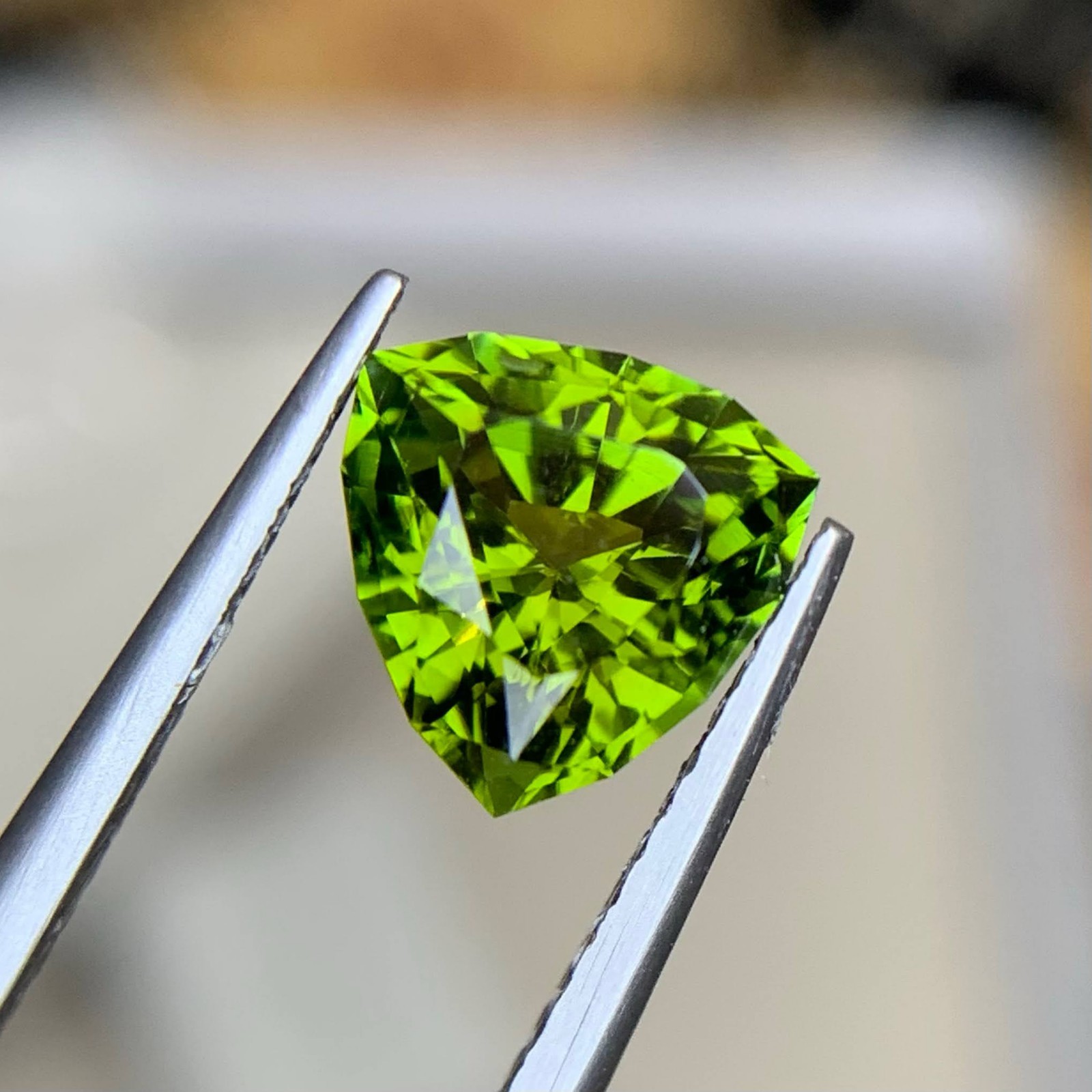 Natural Afghan Tourmaline 1.88 Ct Trillion Cut Loose Gemstone 8x8x5mm
