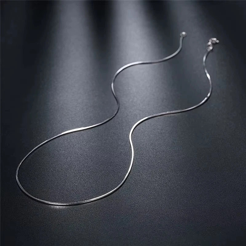 Men&Women’s 925 Sterling Silver Tarnish-Free Italian Snake Chain Necklace 16-24*