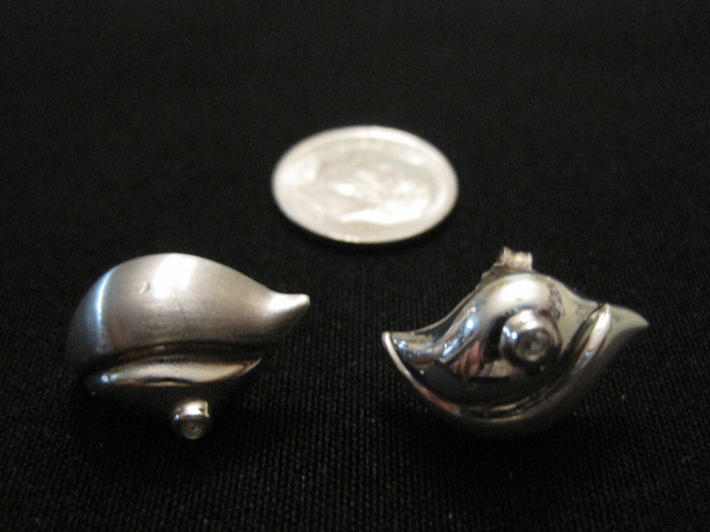 925 Sterling Silver Cubic Zirconia Earrings ~ Weighs 5.59 Grams
