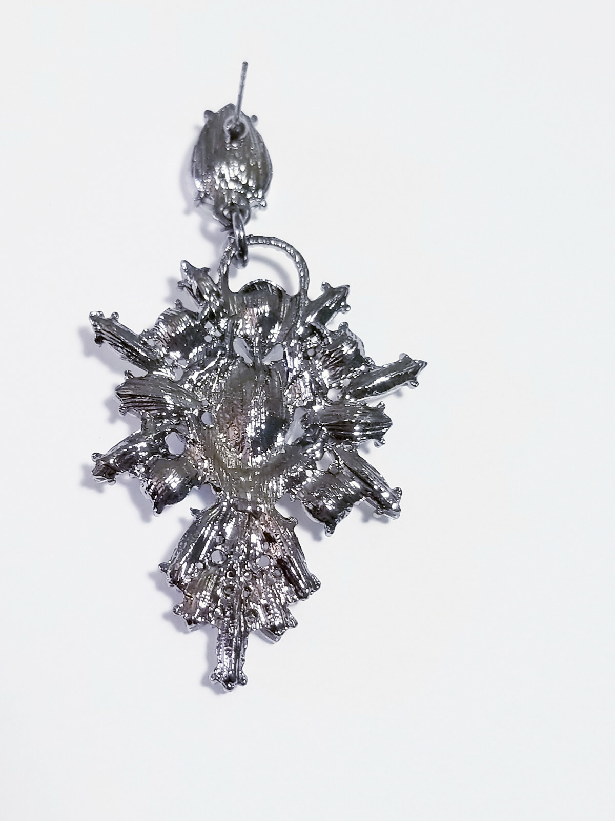 Chandelier Earrings Clear Rhinestone Crystal 2.8 in