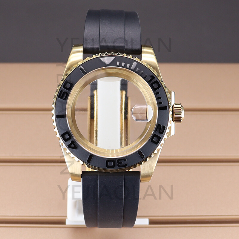 For Seiko Nh36 Stainless Steel 40mm Watch Cases nh35 Strap yacht Ceramic Bezel