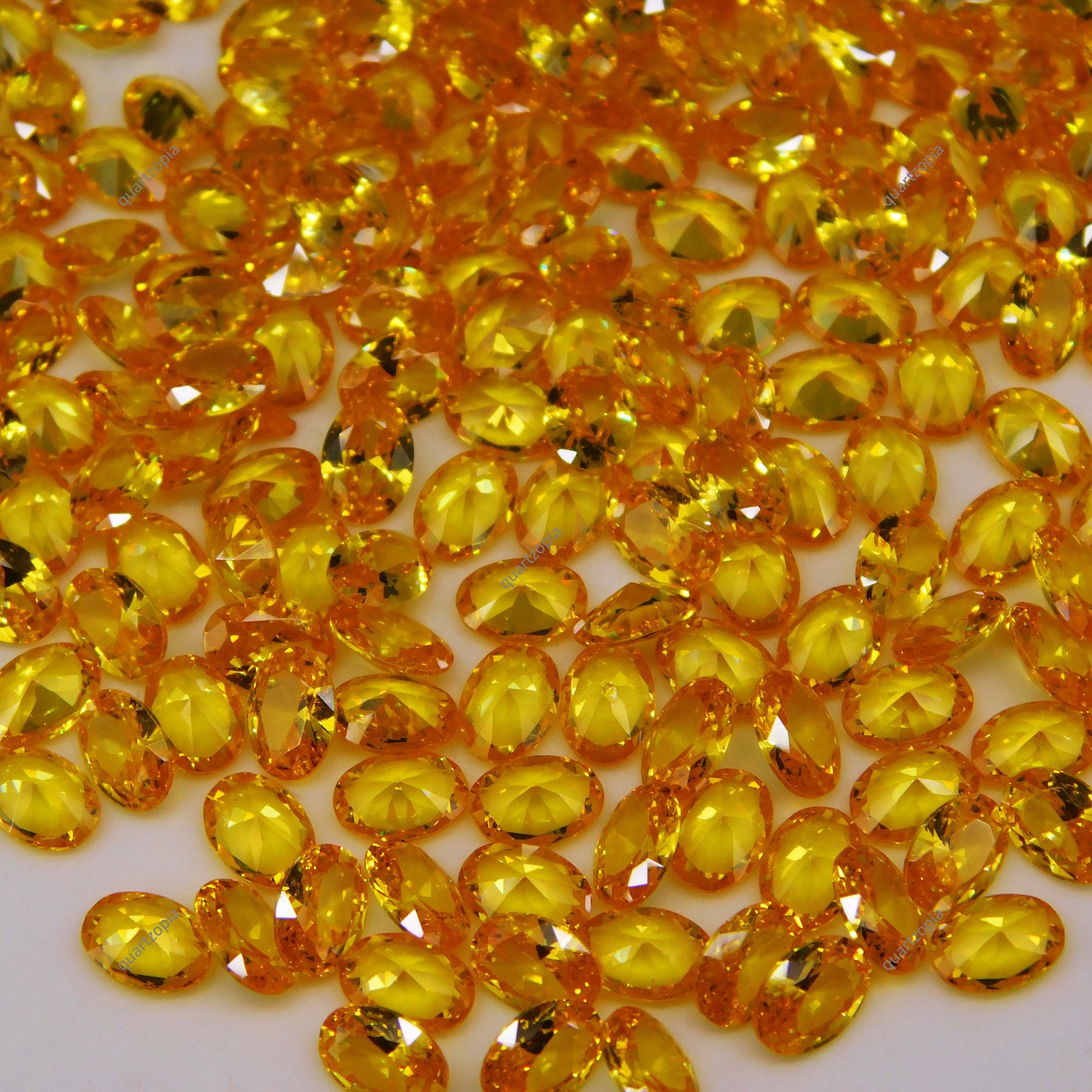 Lot of 30 Pcs 25.20 Ct Flawless Yellow Sapphire 7×5 mm Oval Cut Jewelry Use