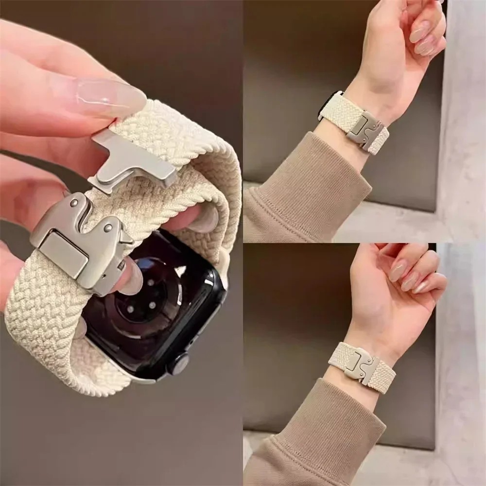 Nylon Band For Apple Watch iWatch Strap Series 10 9 8 7 6 SE 5 Ultra 2 38mm-49mm