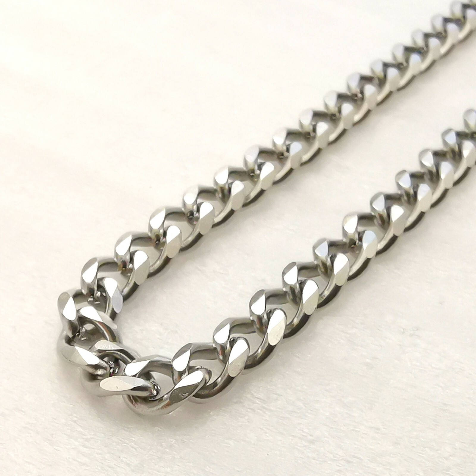 Silver Stainless Steel Necklace Curb Link Chain For Mens Cool Jewelry 8mm 24”