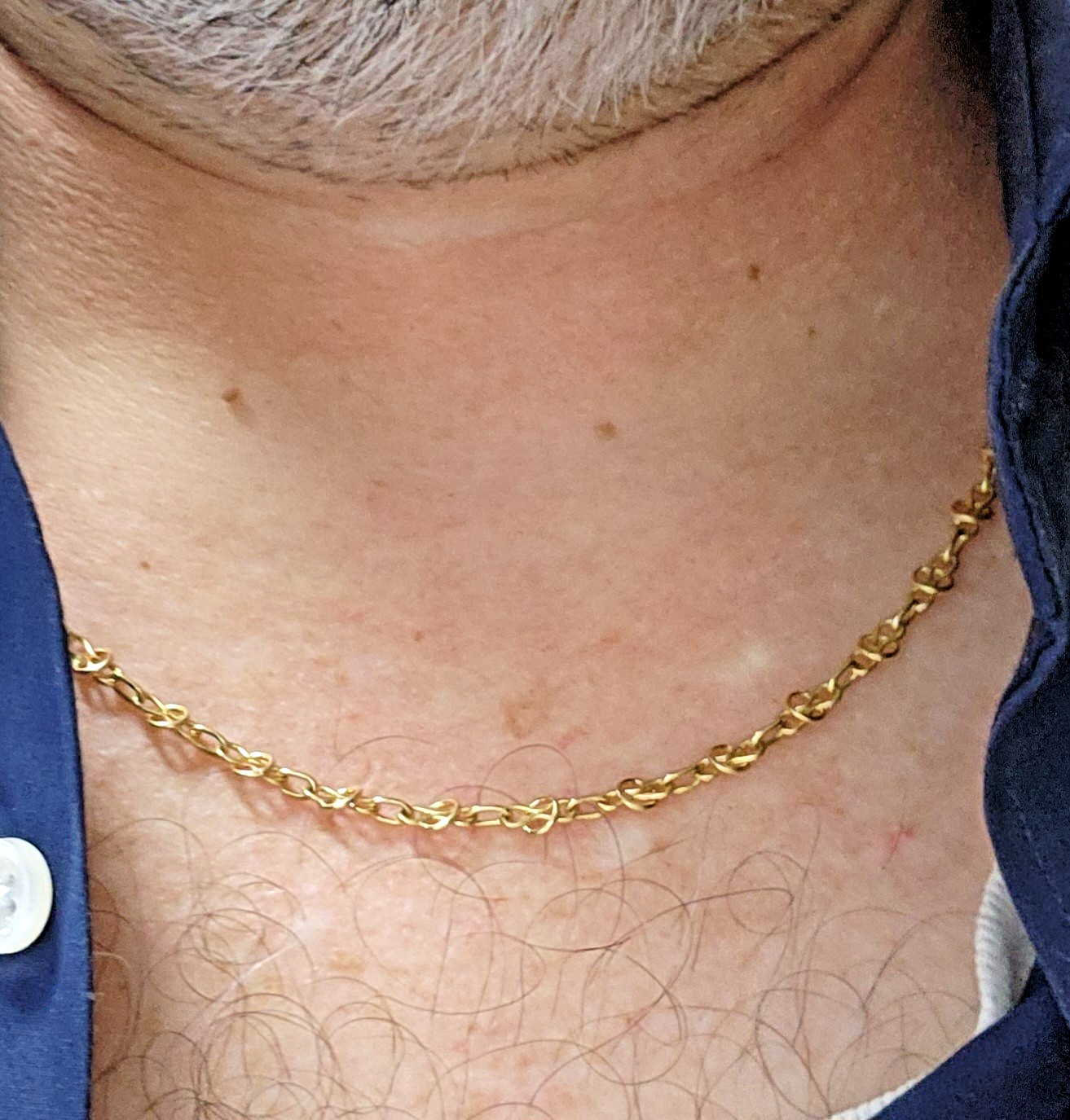 AWESOME 18k Gold 4.7mm Wide Handmade 21″ Fancy Link Chain
