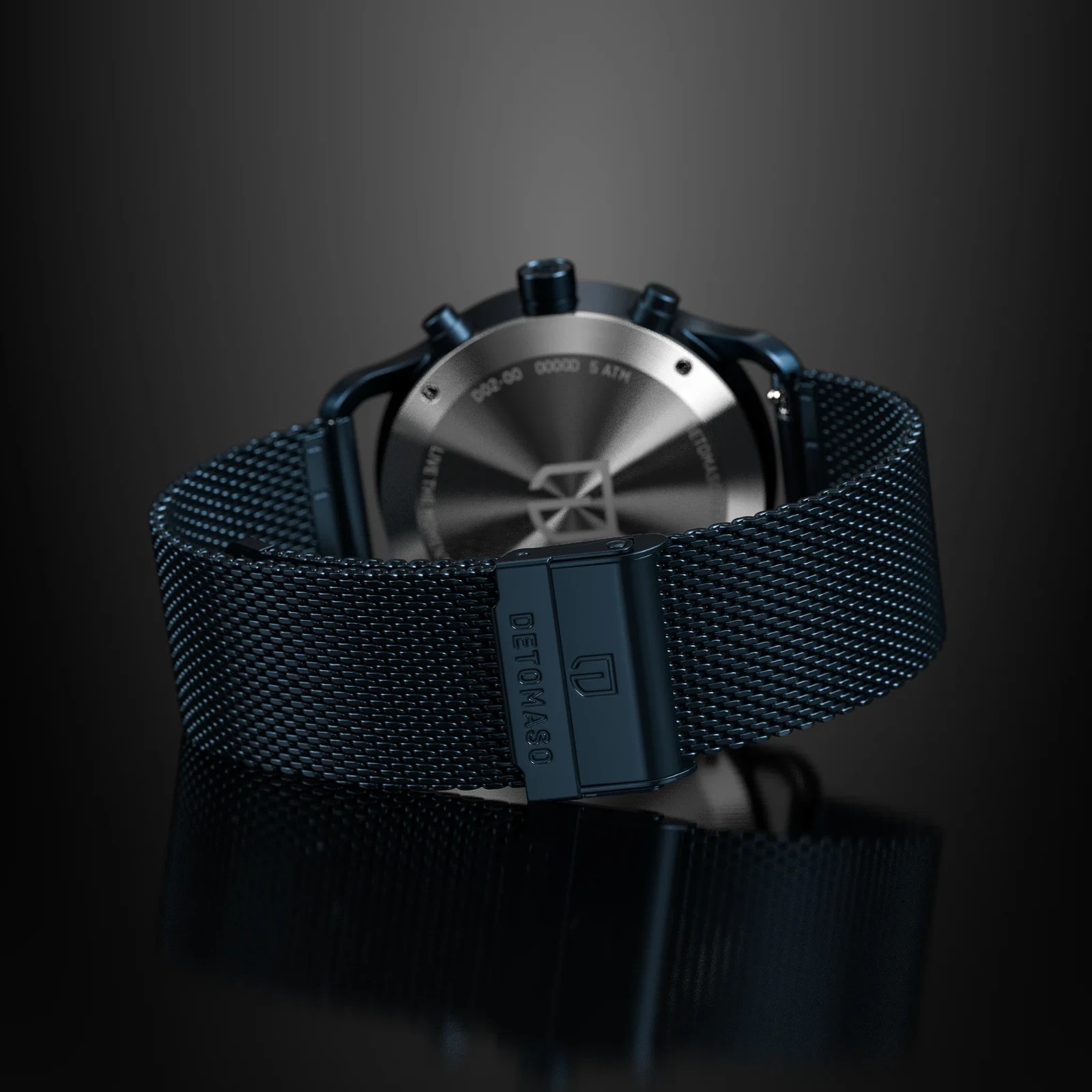 DETOMASO SORPASSO CHRONOGRAPH VELOCITÀ BLUE ORANGE 42mm (MESH) MSRP $219 🔥NEW🔥