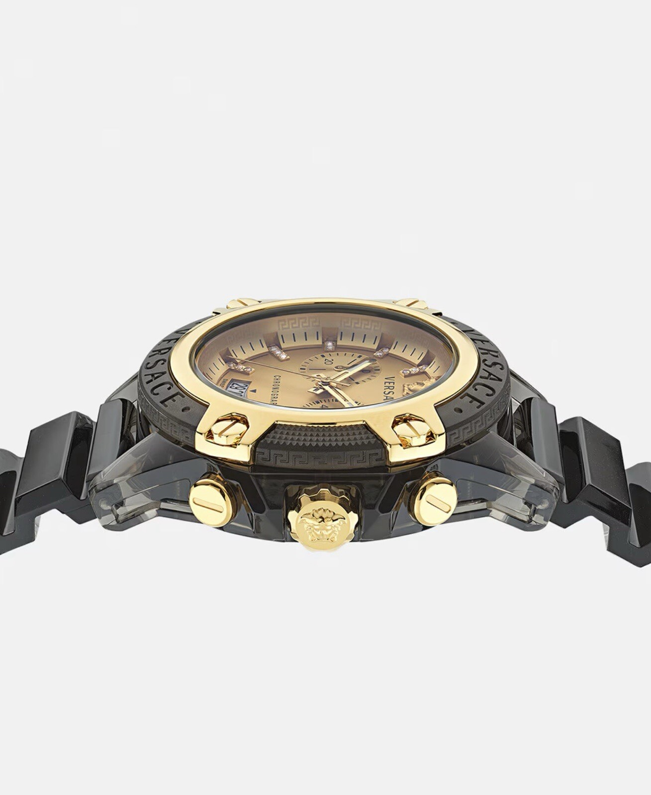 Last One Exclusive VERSACE Icon Active Diamond & 18K Gold Ed. Chrono $1,945.00