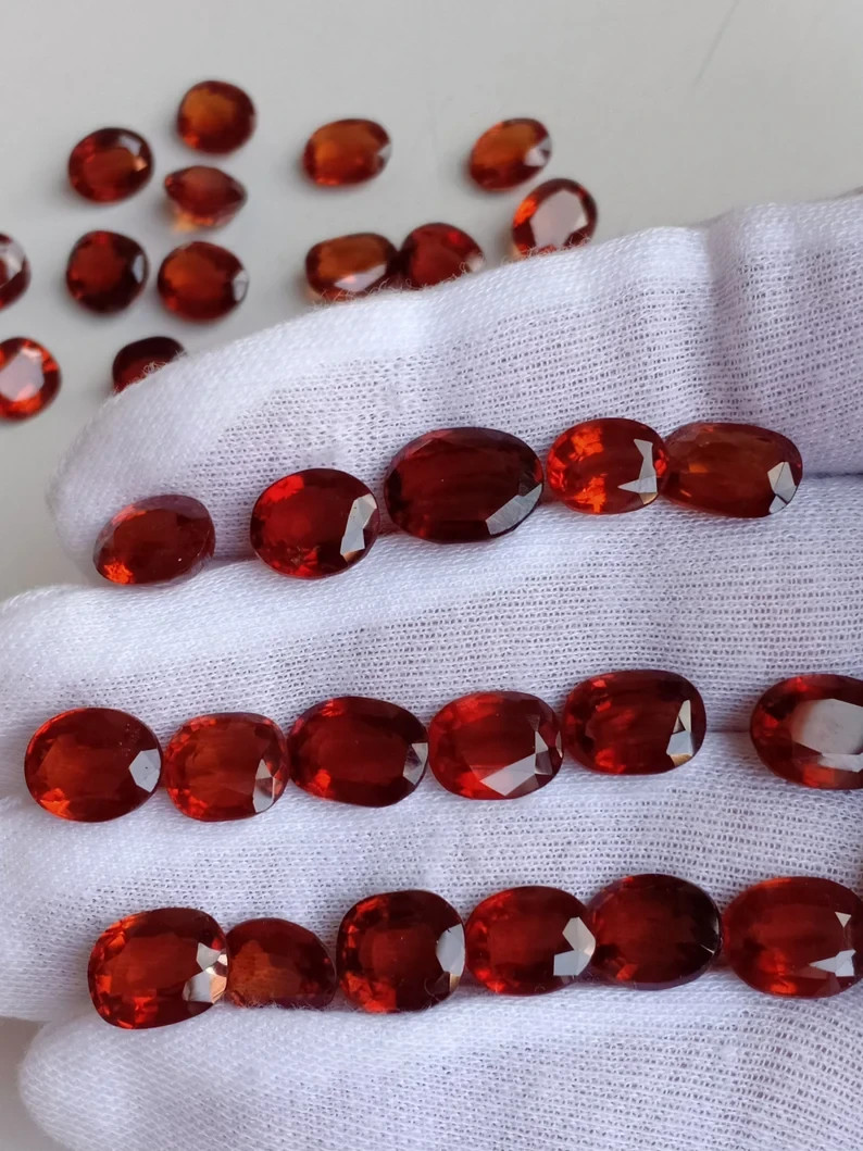 Top Quality Real Hessonite Garnet 32 Pieces Lot With Wholesale Price 127 Carat