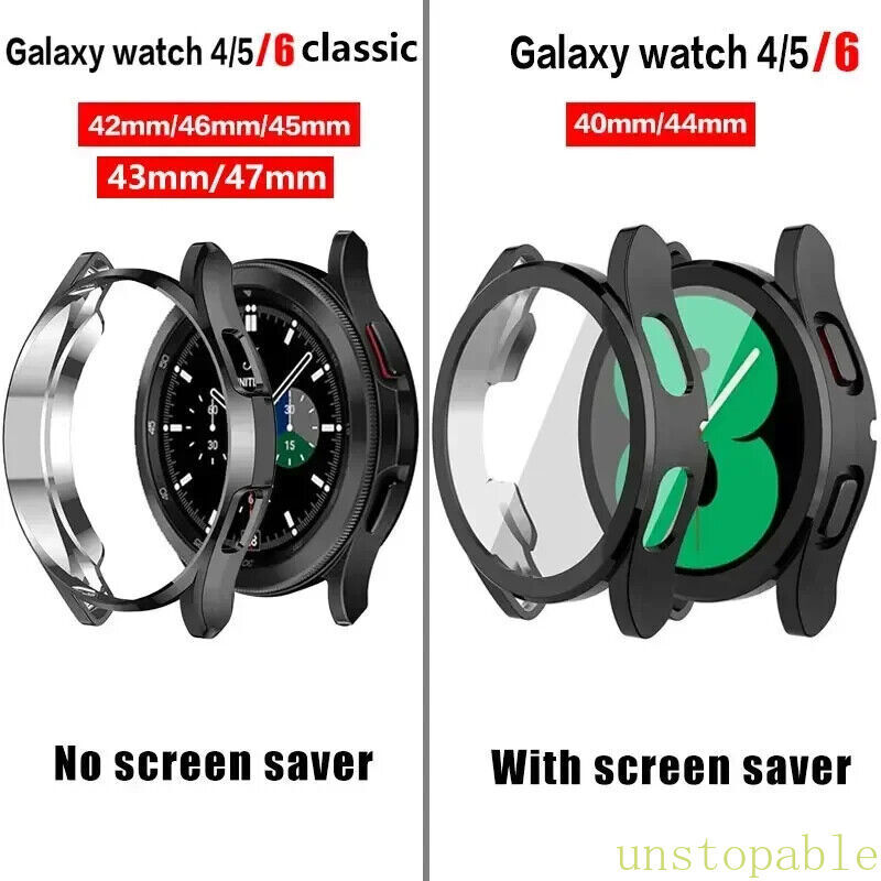 Silicone Band+Case for Samsung Galaxy Watch 7 6 5 4 FE 40mm 44mm Classic 43/47mm