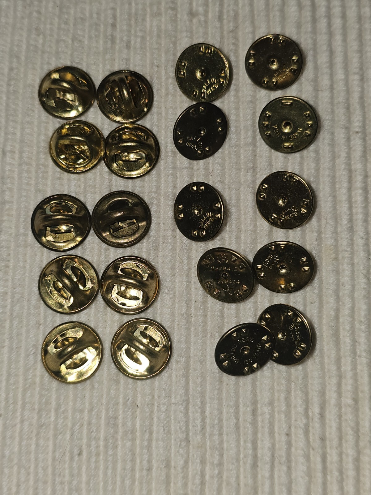 WWII to 1960s 70s Brass Clutch Backs Military Army Pin Badge x20 L@@K!!!