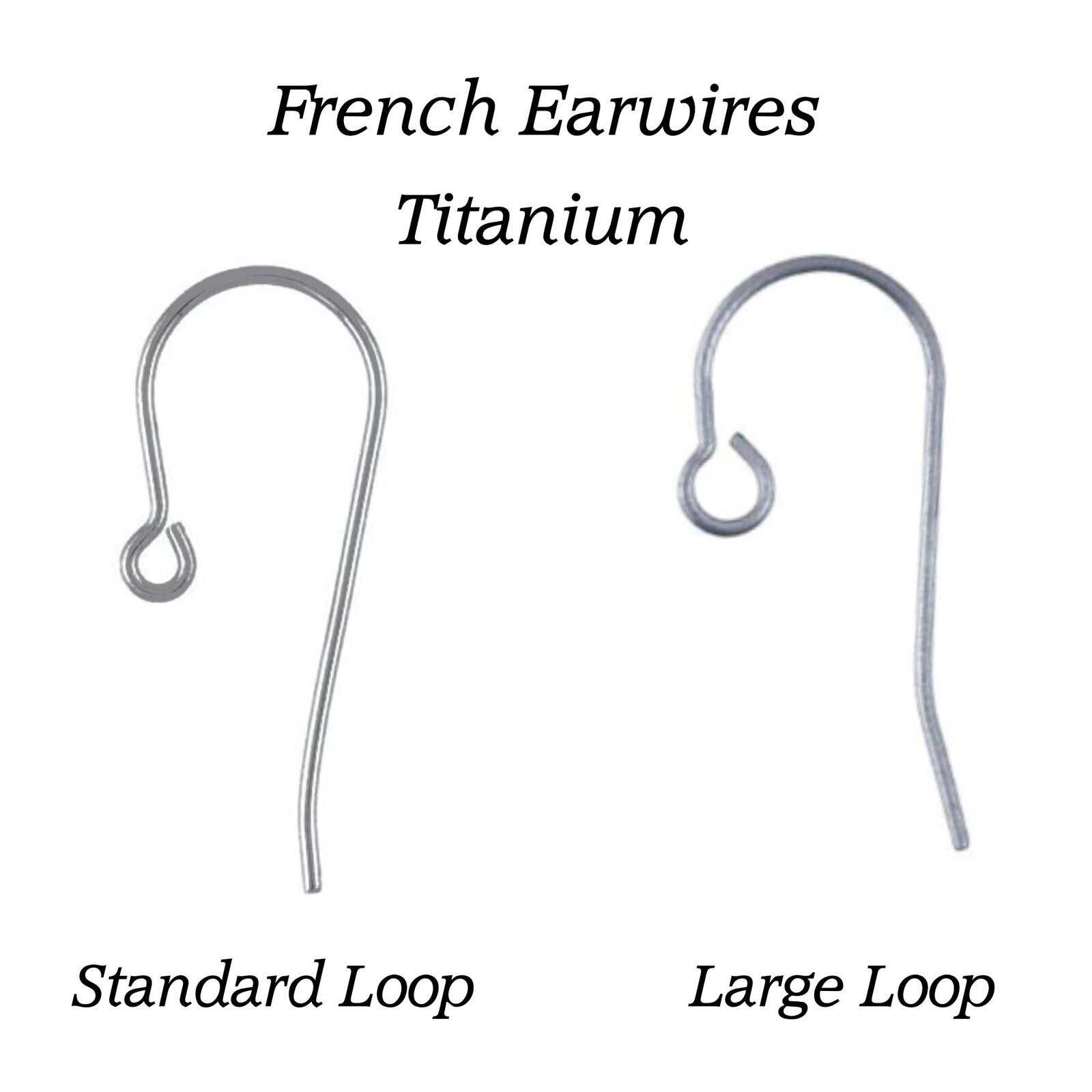 50 x USA Titanium French Wire – Large Loop