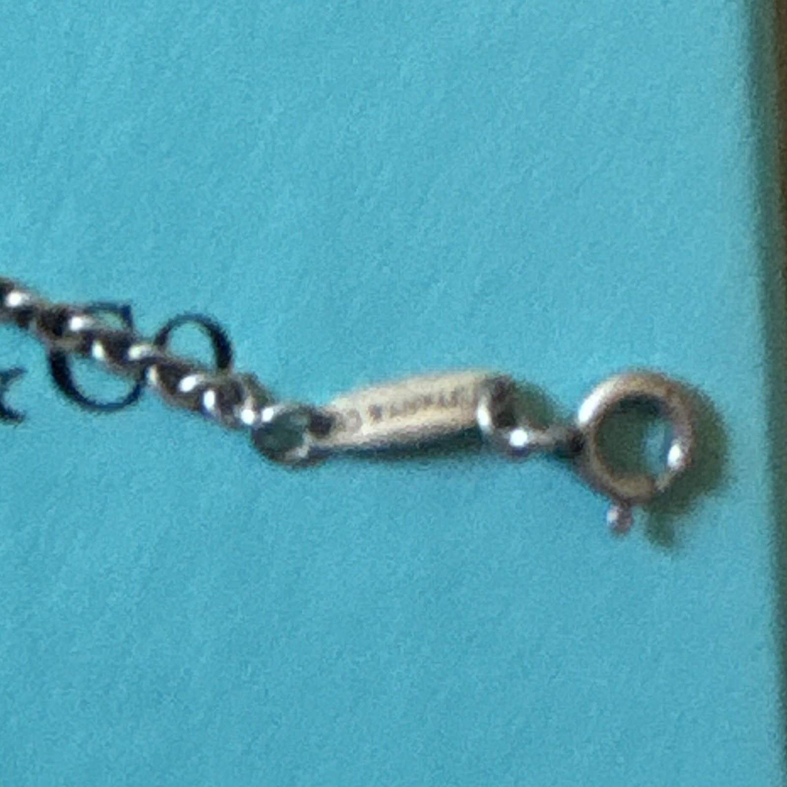 Tiffany & Co. Peretti Teardrop Dangle Charm 925 Bracelet Signed Spain Tag