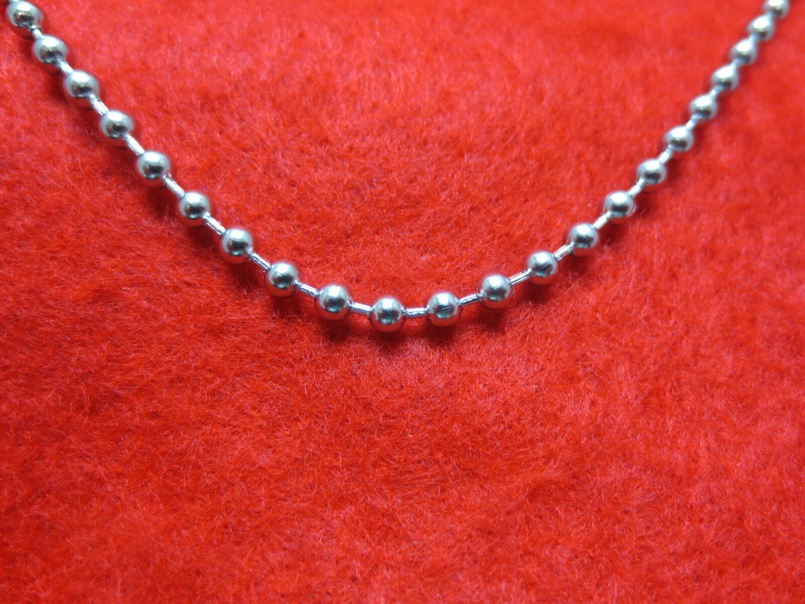 34 INCH 3.2mm STAINLESS STEEL SILVER BALL CHAIN WITH A LOBSTER CLAW CLASP