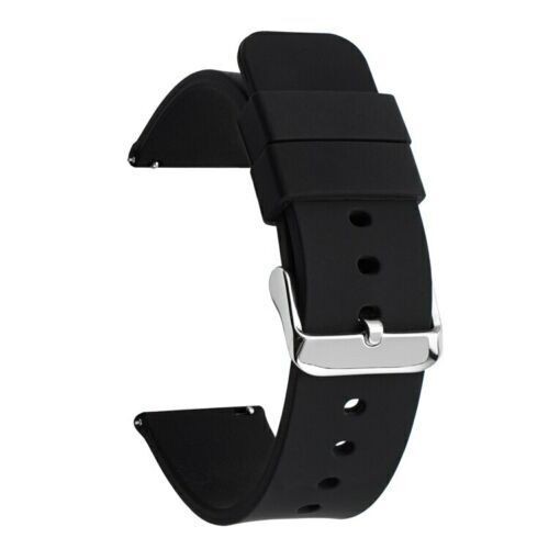 10 12 14 16 18 19 20 21 22 24mm Soft Silicone Watch Band Watch Strap Replacement