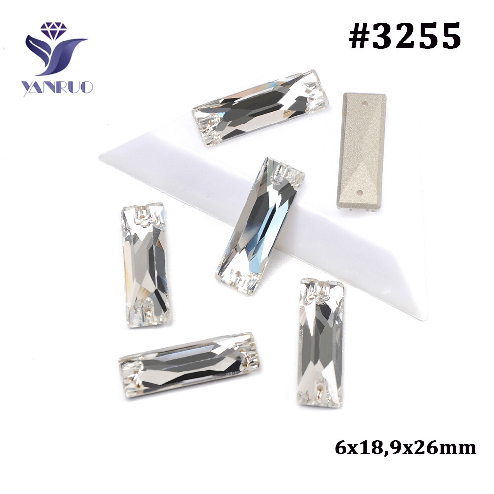 All Shapes Clear YANRUO Flatback Strass Sew on Crystal Rhinestones for Garment