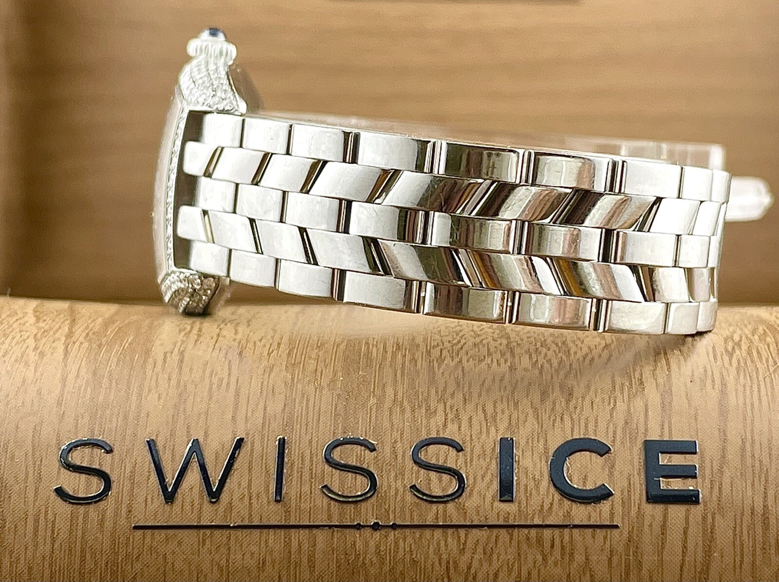 Franck Muller Curvex 29mm Custom Iced Out w/4ct Diamonds Watch Ref 1752QZ