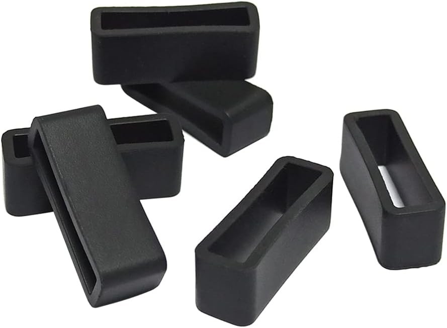 6 Pcs Watch Band Loop Holder Keeper for Resin Belt, Replacement Fastener Rings