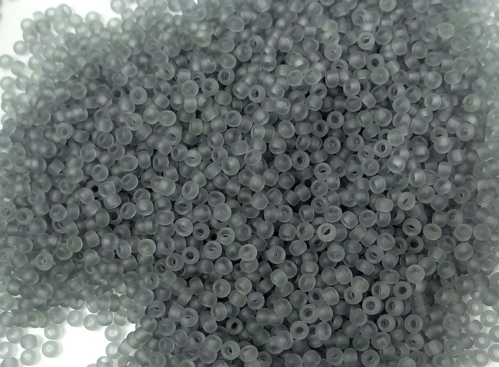 11/0 TOHO Seed Glass Round Beads Transparent – Frosted Light Gray 10-grams