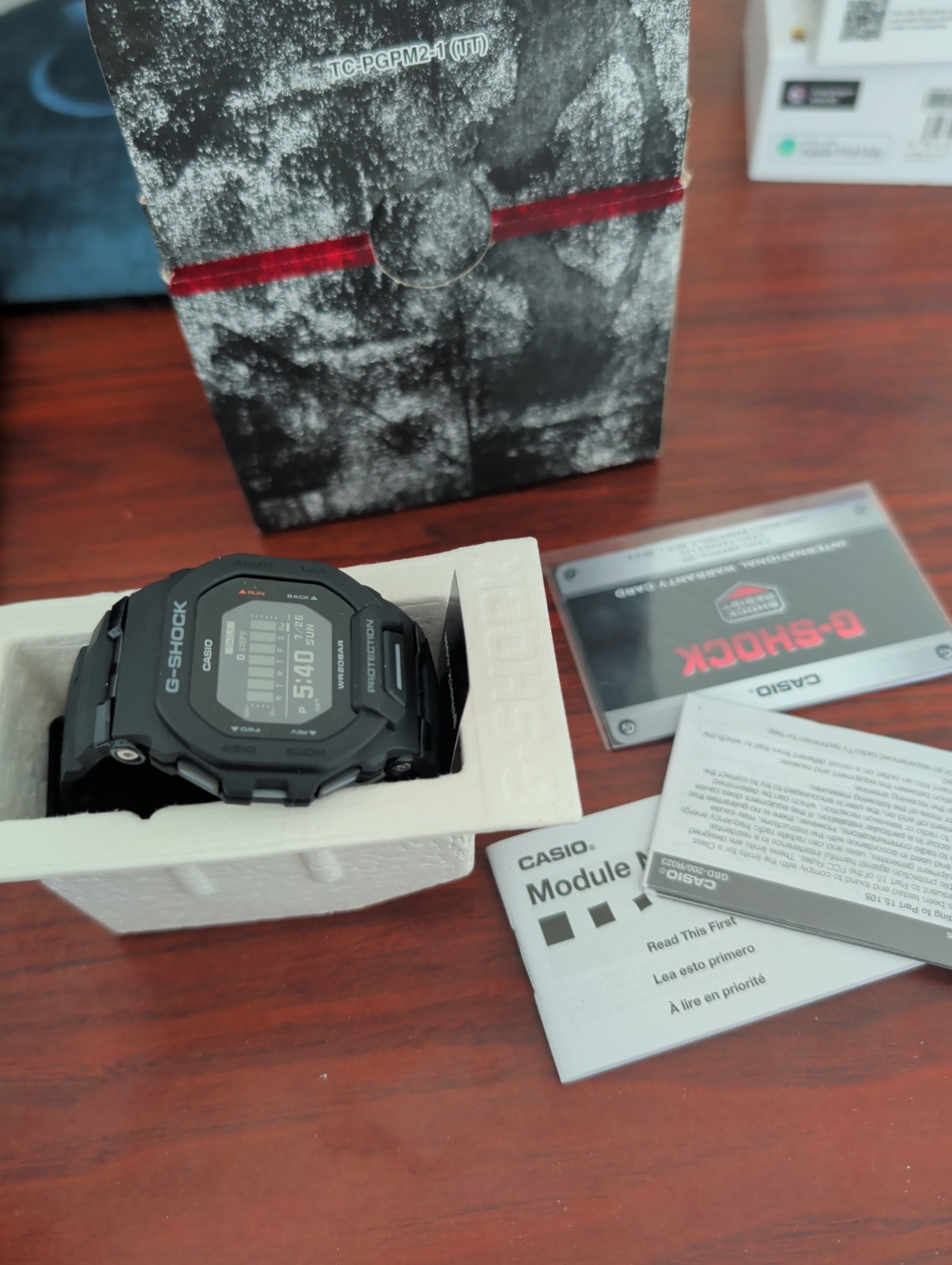 New Casio G-SHOCK Move GBD200-1 Square Case Black Digital Watch