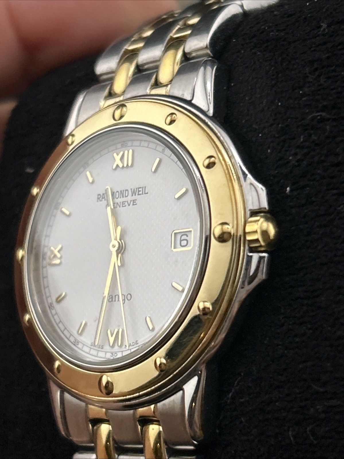 Raymond Weil Tango Collection 5560 Two-Tone Men’s Watch Sapphire Crystal 36mm