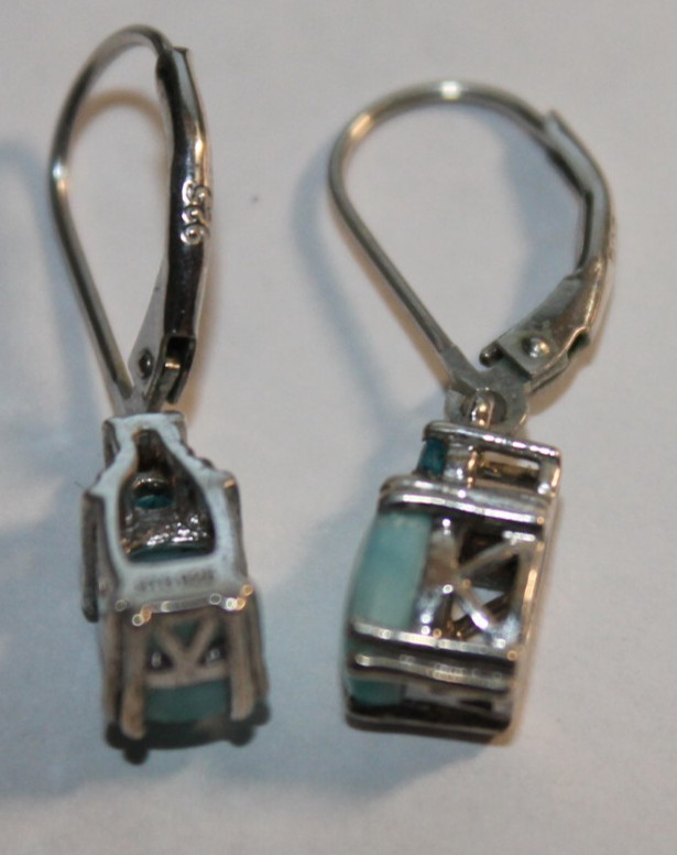 STS Karis Light Blue 925 Silver Dangle Earrings