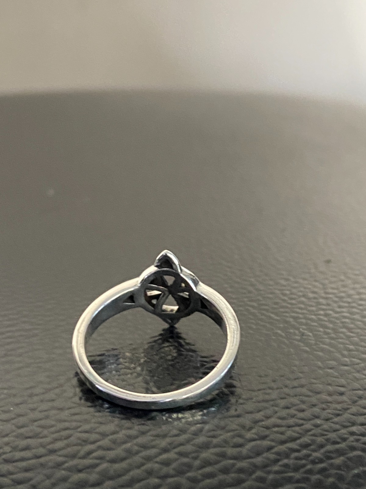 925 Sterling Silver Celtic Knot Ring Quaternary Knot Trinity Flower Band 5-15US