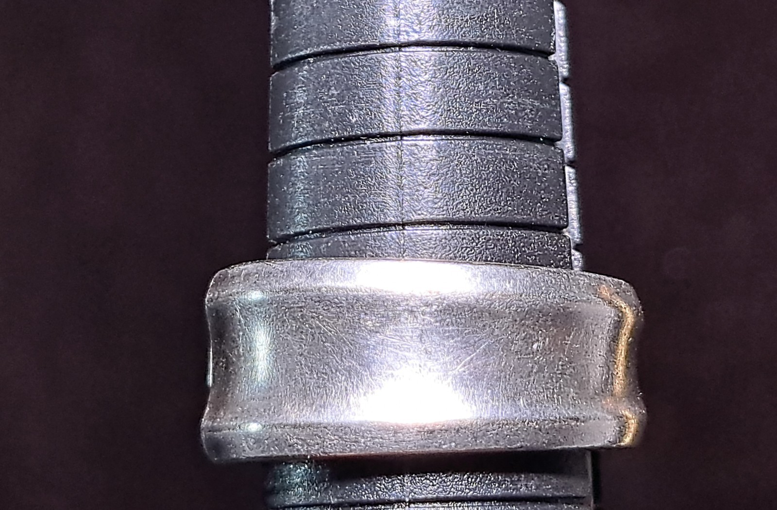 Spoon Ring Handmade bypass Style size 8 Stainless no Pattern
