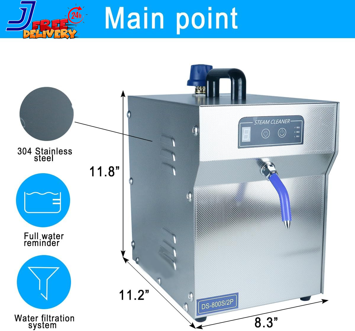 Jewelry Cleaner Machine for Silver & Gold Professional Steam Cleaner Machine