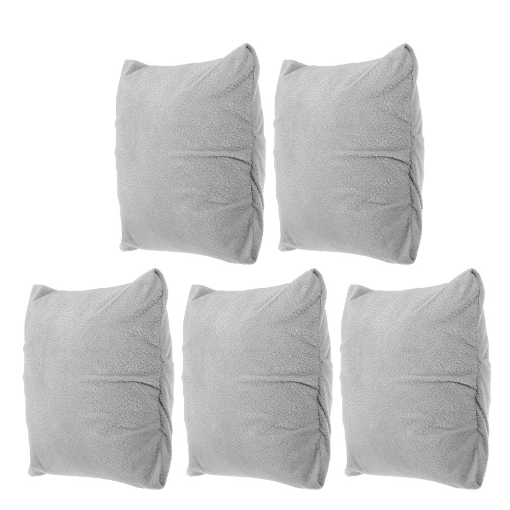 5Pcs Cloth Bracelet Pillows for Jewelry Display Grey Soft Watch Cushion