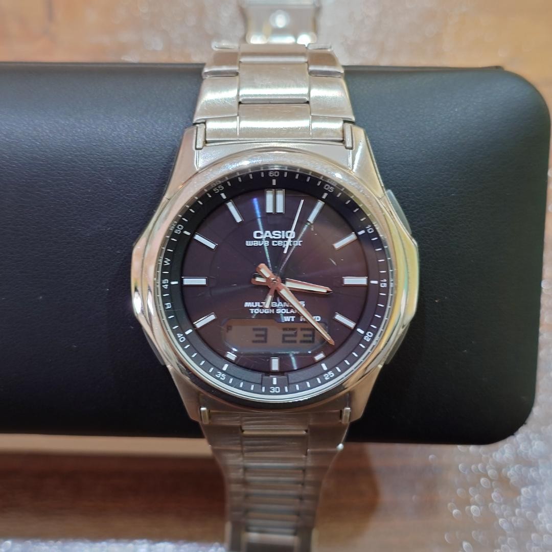 Casio Wave Ceptor Blue WVA-M630 Radio-Controlled Solar Watch From Japan