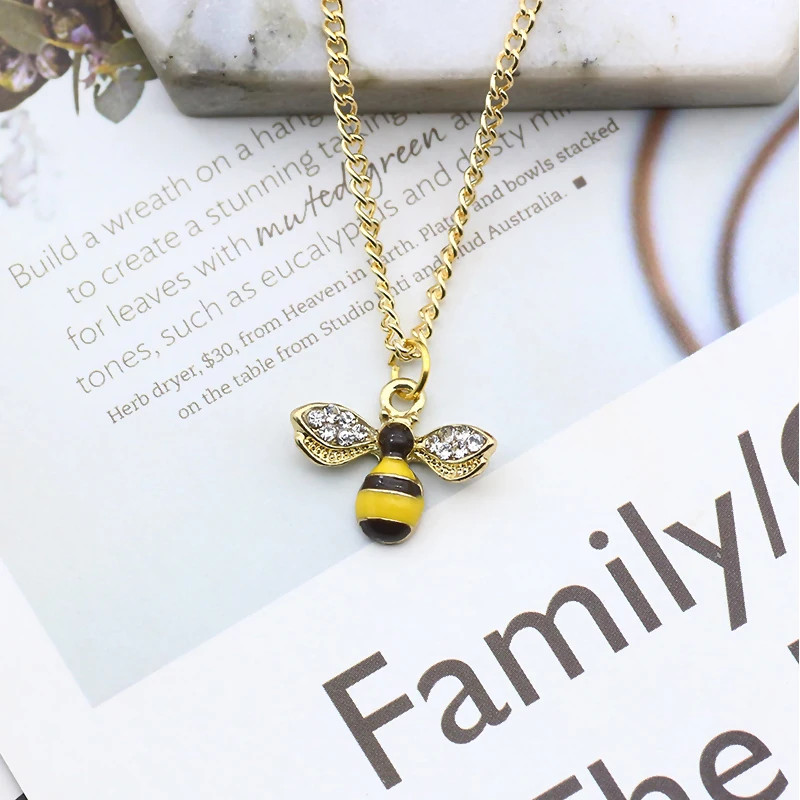 Honey Bumble Bee Necklace Earrings Jewelry Nature Pendant