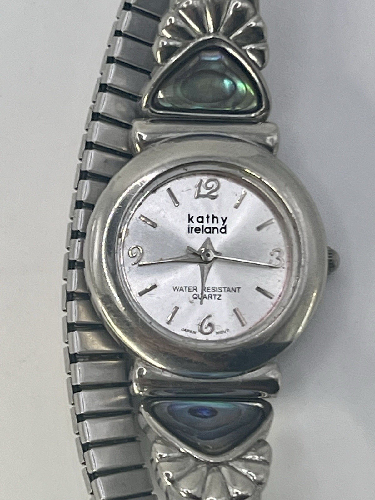 Vintage 90s Kathy Ireland Water Resistant Quartz Wrist Watch V377 NO CRYSTAL