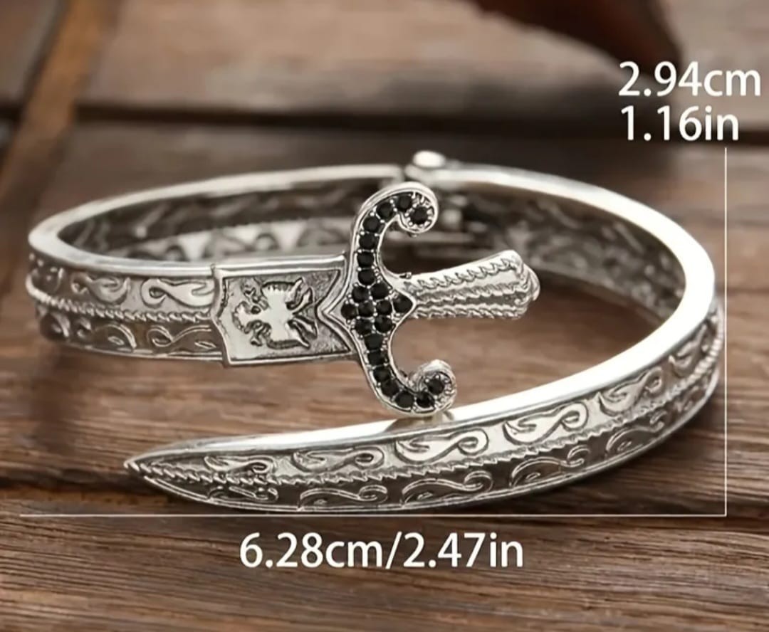 Punk Gothic Geometric Open Sword Bangle bracelet